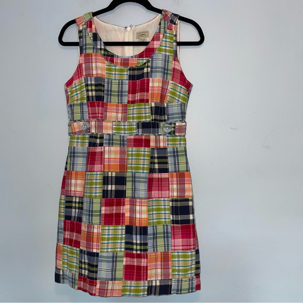 L.L. Bean Multicolor Plaid Dress